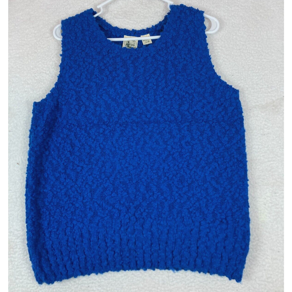 Vintage‎ Colter Bay International Womens XL Blue Sleeveless Sweater Vest 90s